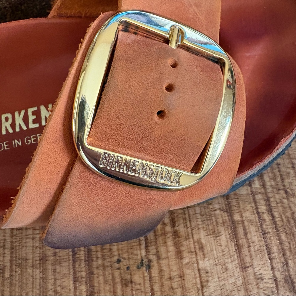 Birkenstock Madrid Big Buckle Slide Sandal Size 37 Burnt Orange GUC - Picture 5 of 8